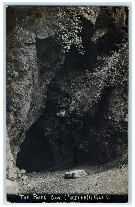 c1910's The Pixie's Cave Chudleigh Glen England UK RPPC Photo Antique Postcard