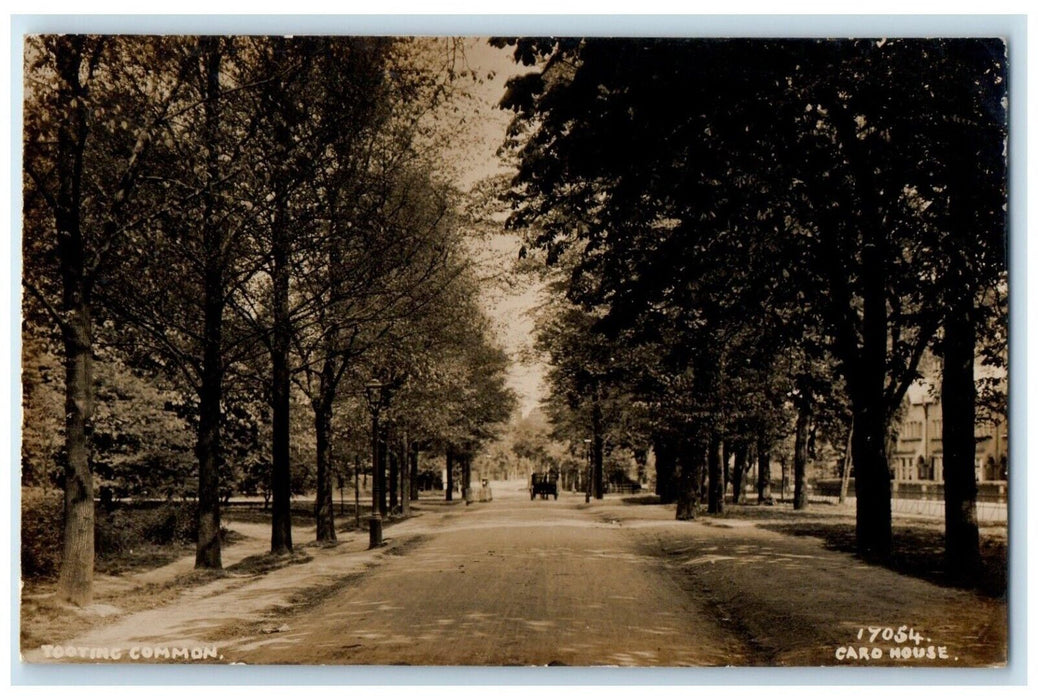 c1910's Toothing Common Dirt Road Car England UK RPPC Photo Antique Postcard