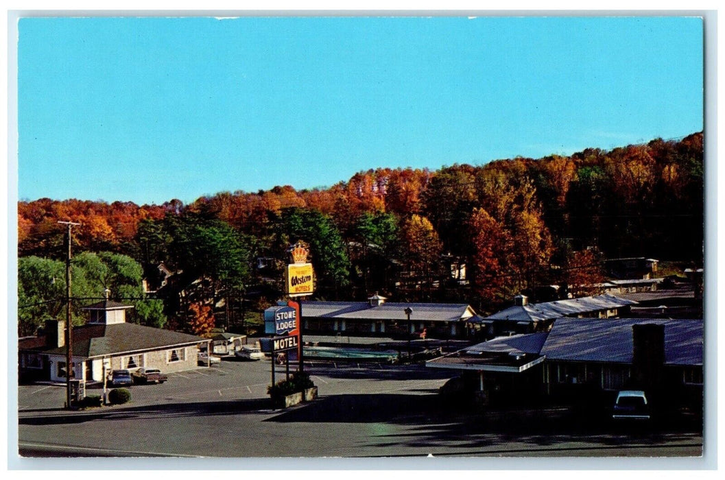 Stone Lodge Motel & Restaurant Huntington West Virginia WV Vintage Postcard