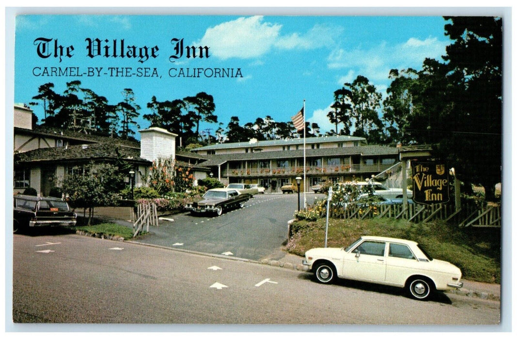 The Village Inn Motel Hotel Cars Carmel By The Sea California CA Postcard