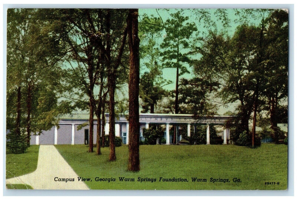 1950 Campus View Georgia Warm Springs Foundation Warm Springs Georgia Postcard