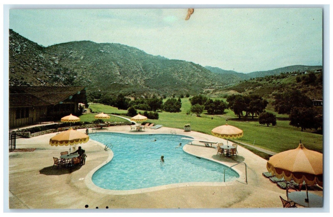 c1950's Welkome Inn Motel Pool Restaurant San Diego California CA Postcard
