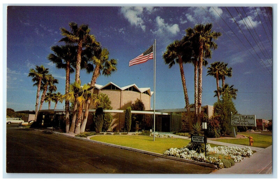 c1950's Larry J Melcher Chapel Of The Roses Cars Mesa Arizona AZ Postcard