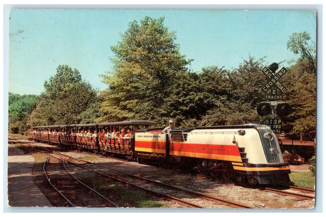 c1960 Miniature Railroad Intramural Detroit Zoo Detroit Michigan Posted Postcard