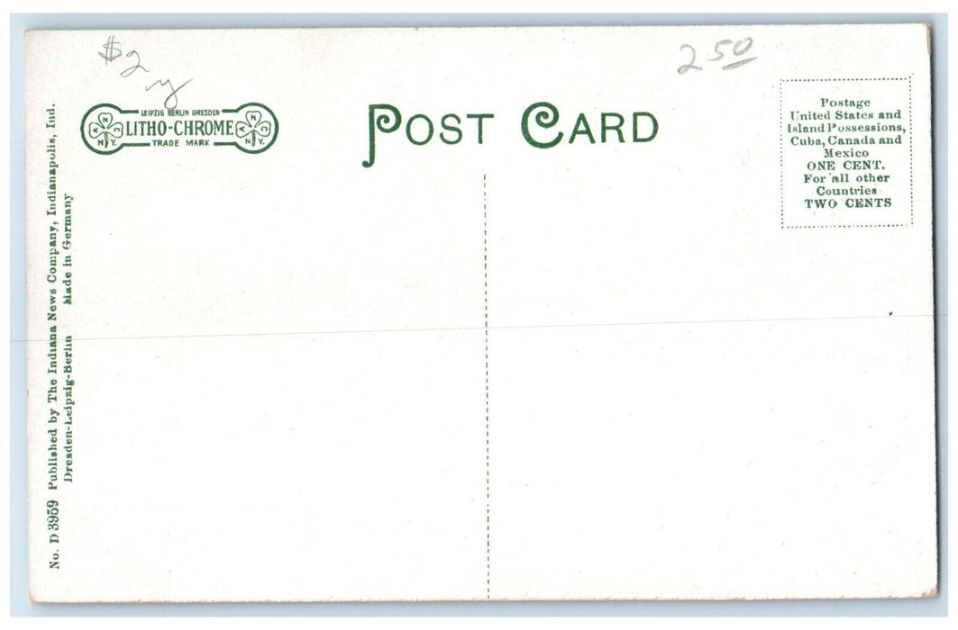 1910 Tree Under Story Ben Hur Gen Lew Wallace Crawfordsville Indiana IN Postcard