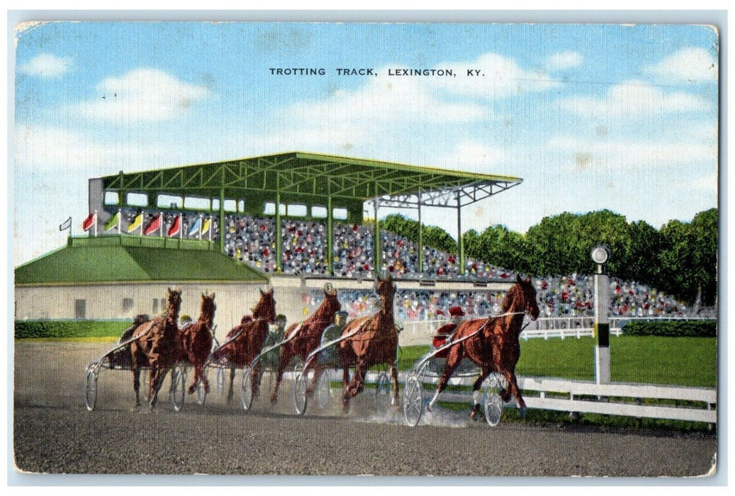 c1940 Trotting Track Horse Race Stadium Exterior Lexington Kentucky KY Postcard