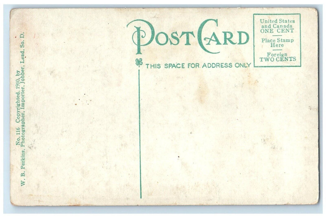 c1910 Business Portion Hot Springs Soldiers Sanitarium Black Hills SD Postcard