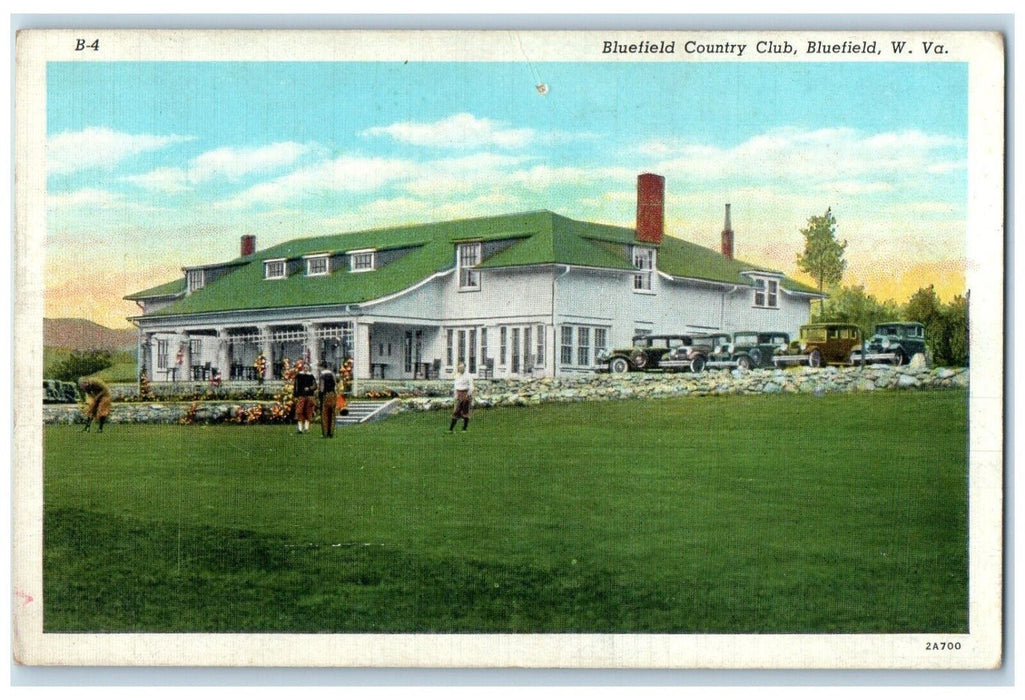 c1940 Exterior View Bluefield County Club Bluefield West Virginia W VA Postcard