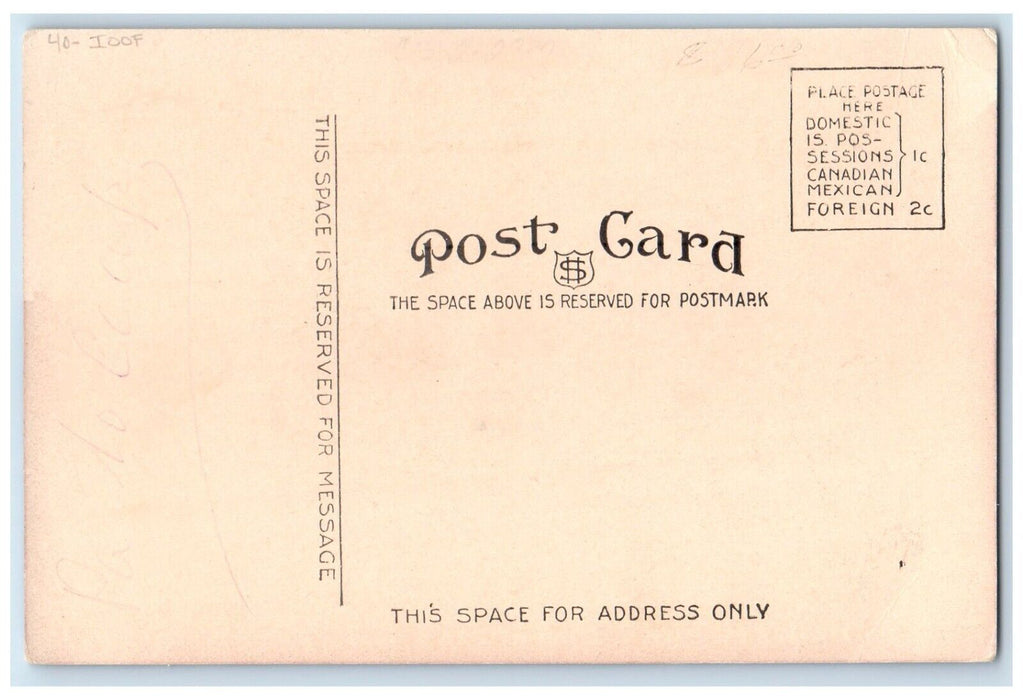 Street View Looking North On Grand Ave. IOOF Cherokee Oklahoma OK Postcard