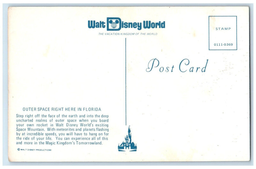 1960 Deep Uncharted Reals Outer Space Right Here Florida Disney Florida Postcard