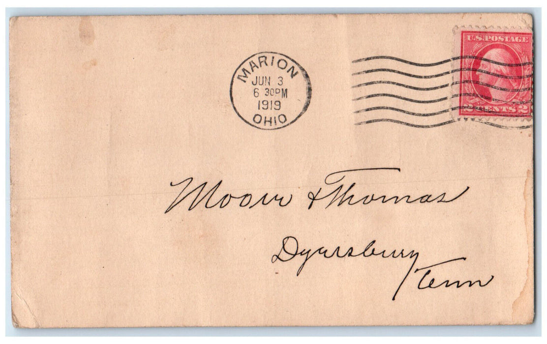 1919 The Fairbanks Steam Shovel Co. Order Dept. Marion Ohio OH Postcard