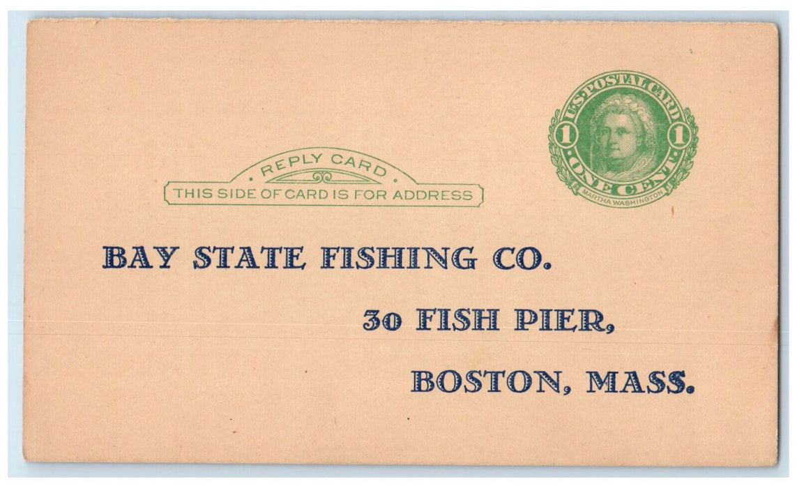 c1940's Bay State Fishing Co Fathom Fish Boston Massachusetts MA Postcard