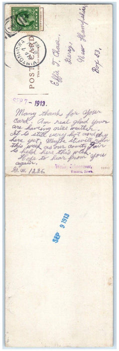 1913 State Of Iowa College For The Blind Vinton Iowa IA Posted Antique Postcard