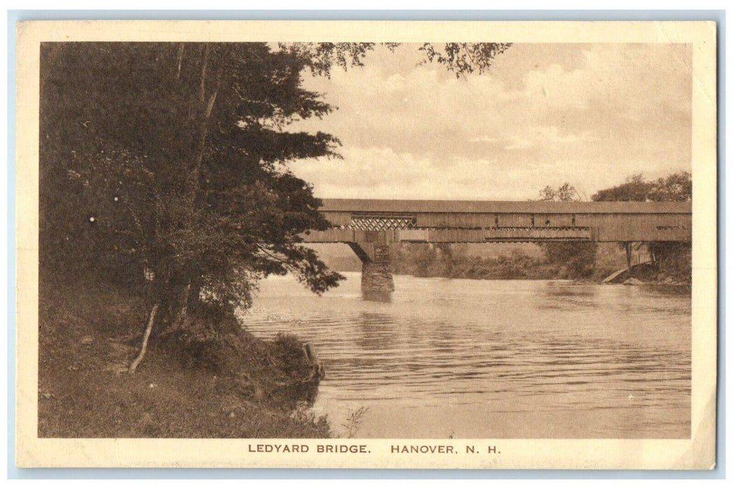 c1940 Scenic View Ledyard Bridge River Hanover New Hampshire NH Vintage Postcard