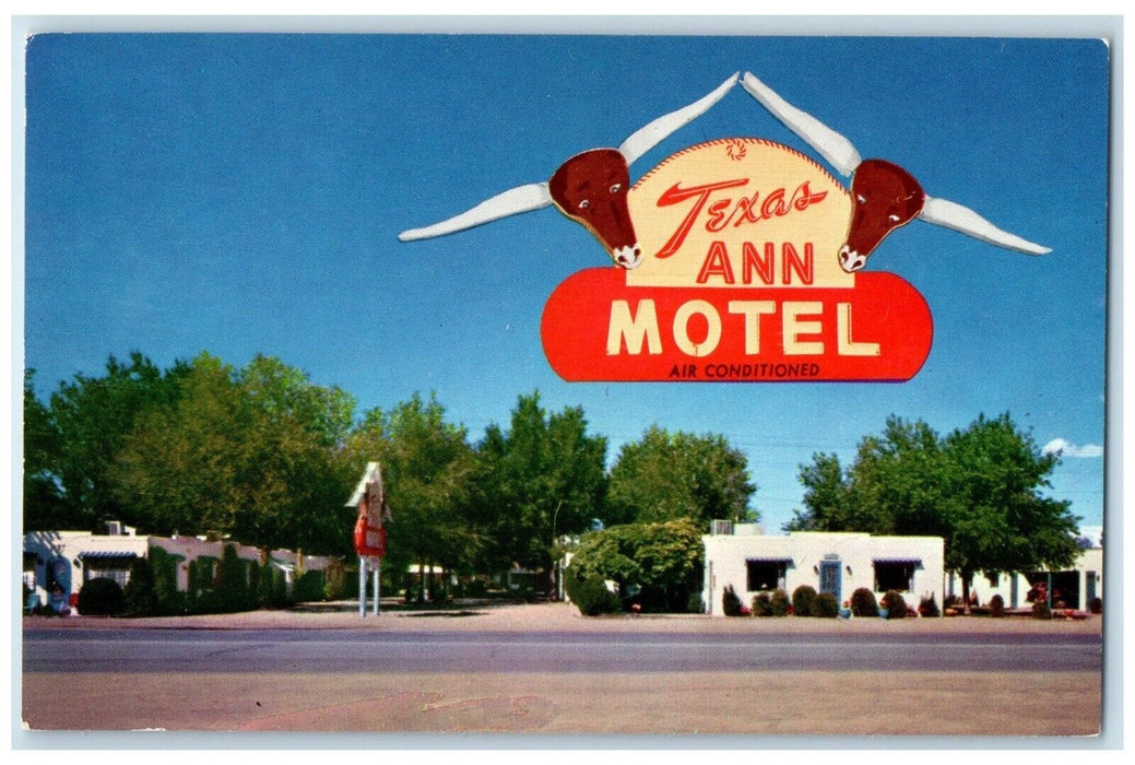 c1950's Texas Inn Motel Roadside Albuquerque New Mexico NM Vintage Postcard