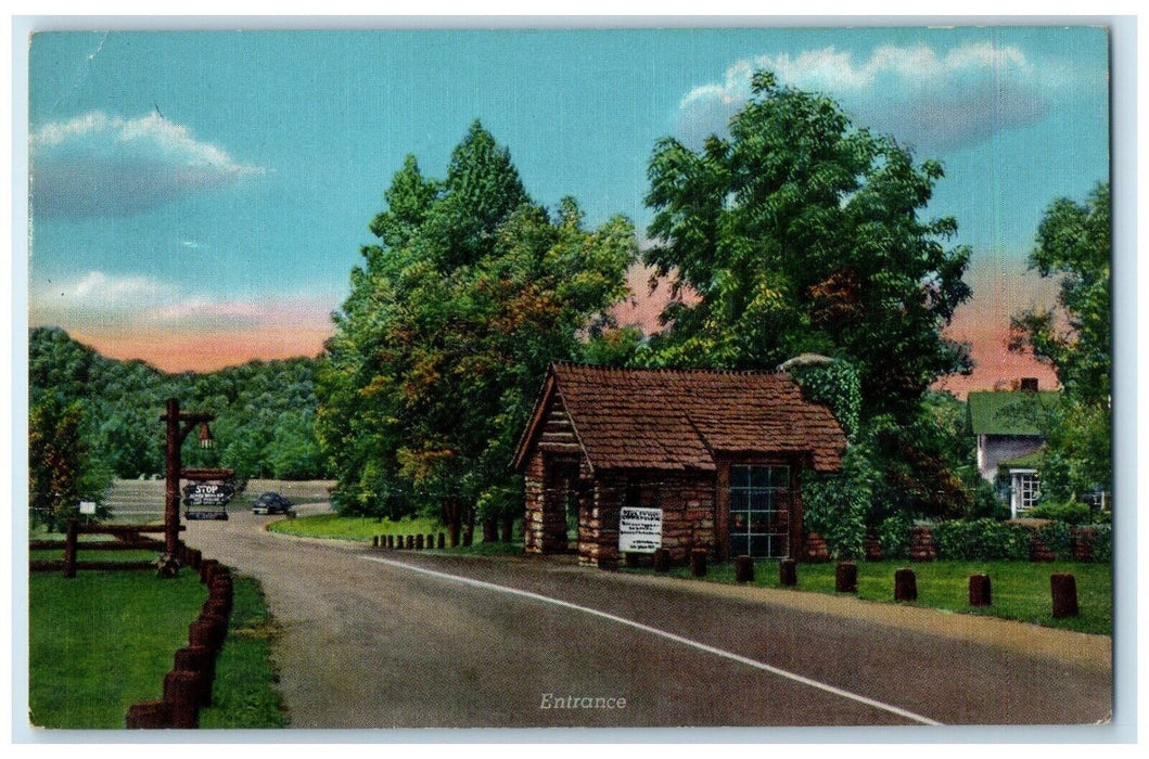 c1940 Roadside View Turkey Run State Park Marshall Indiana IN Unposted Postcard