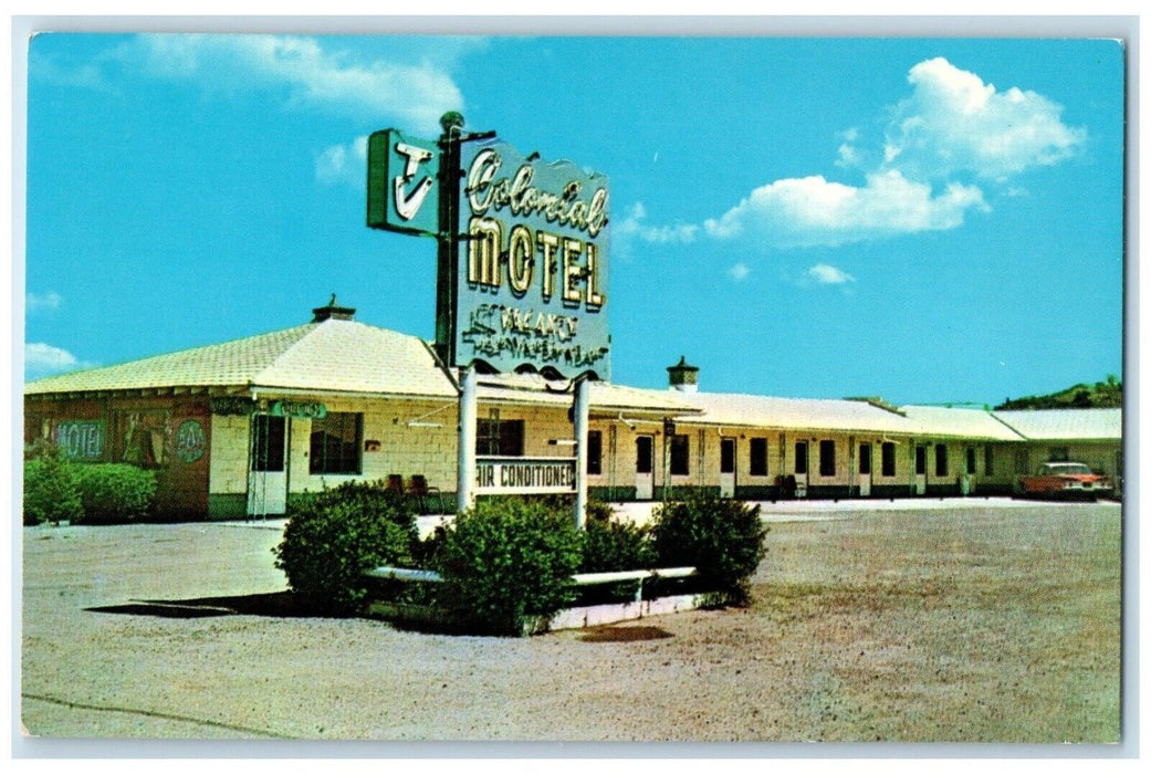 c1960's Colonial Motel Roadside Gallup New Mexico NM Unposted Vintage Postcard