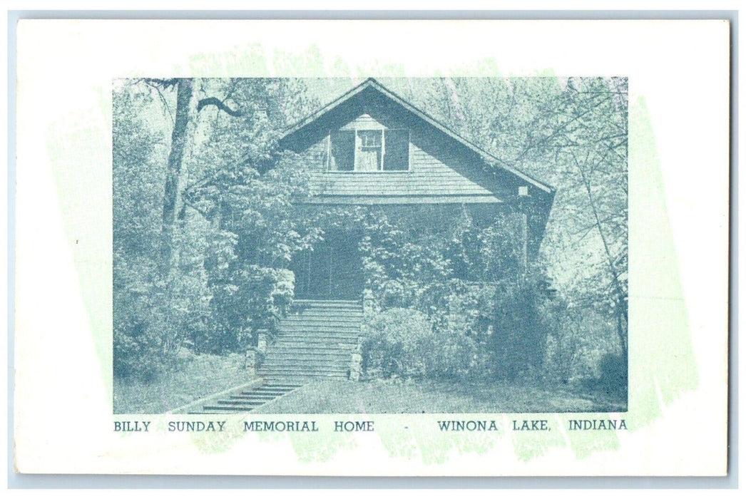 c1940 Billy Sunday Memorial Home Exterior House Winona Lake Indiana IN Postcard