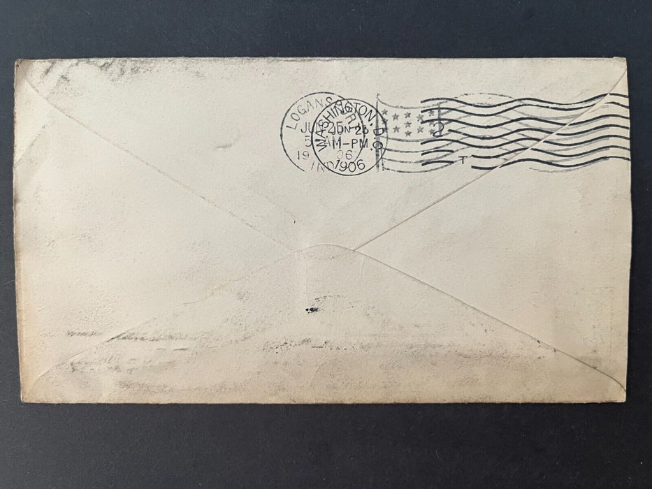 1906 House Of Representatives US Washington DC Logansport IN Flag Cancel Cover