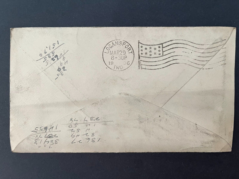 Randolph County Bar Association Winchester Indiana Logansport Flag Cancel Cover