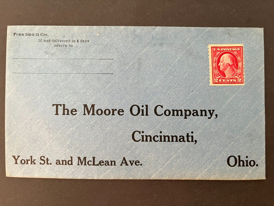 The Moore Oil Company Cincinnati Ohio Advertising 2 Cent Cover
