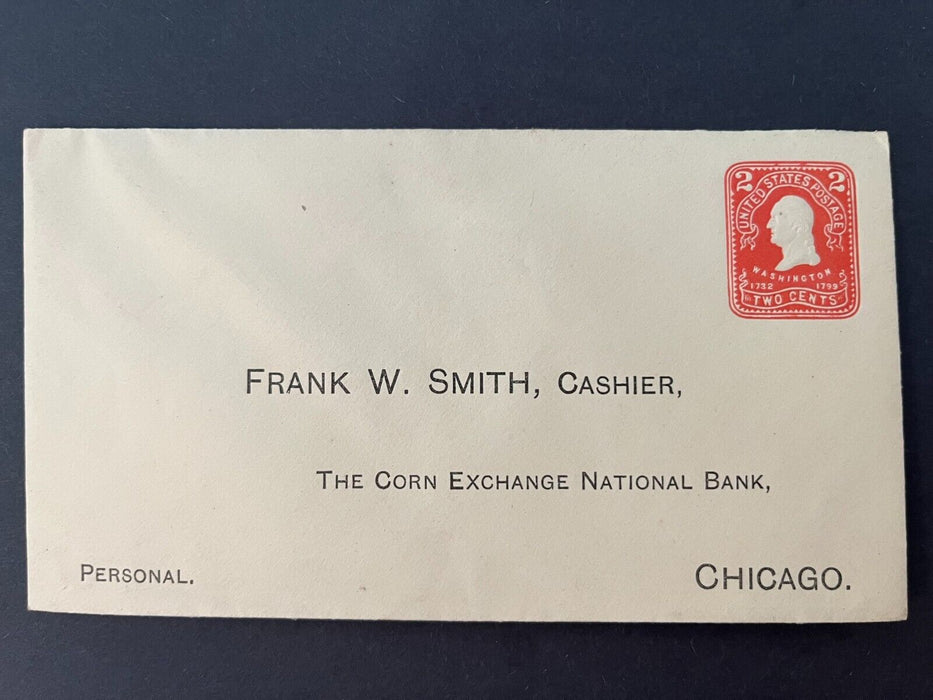 The Corn Exchange National Bank Frank W. Smith Chicago Illinois Personal Cover