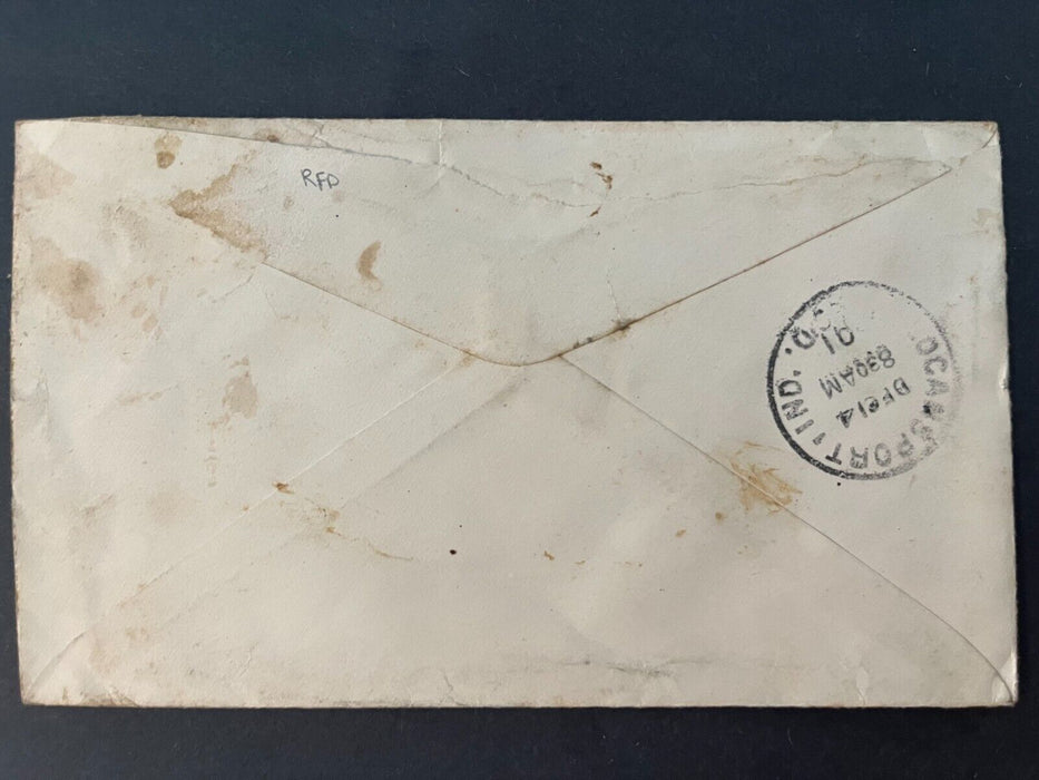 1901 JS Bartlett Maxinkuckee Indiana Logansport Culver RFD Doane Cancel Cover