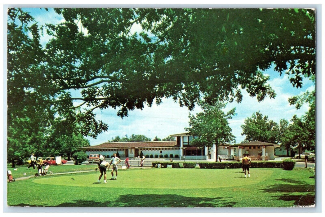c1960 Sycamore Park Golf Course Field Playing Sports Sycamore Illinois Postcard