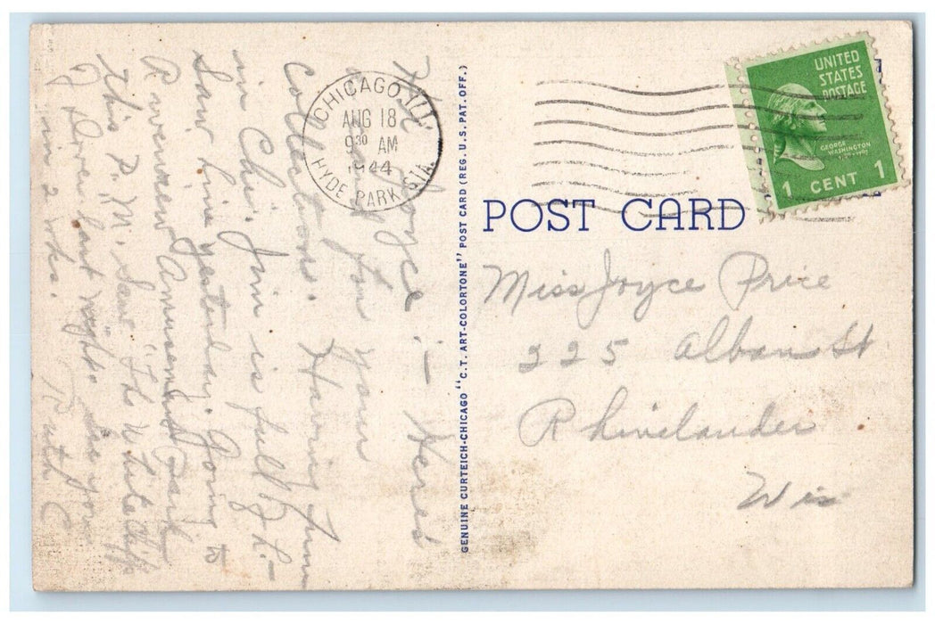 1944 Aerial View Cook County Hospital Buildings Chicago Illinois Posted Postcard