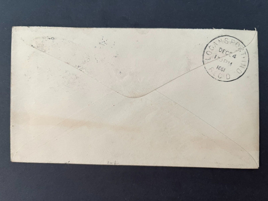 1901 Doctor Jos. G Rogers Logansport Indiana Duplex Cancel 2 Cent Cover