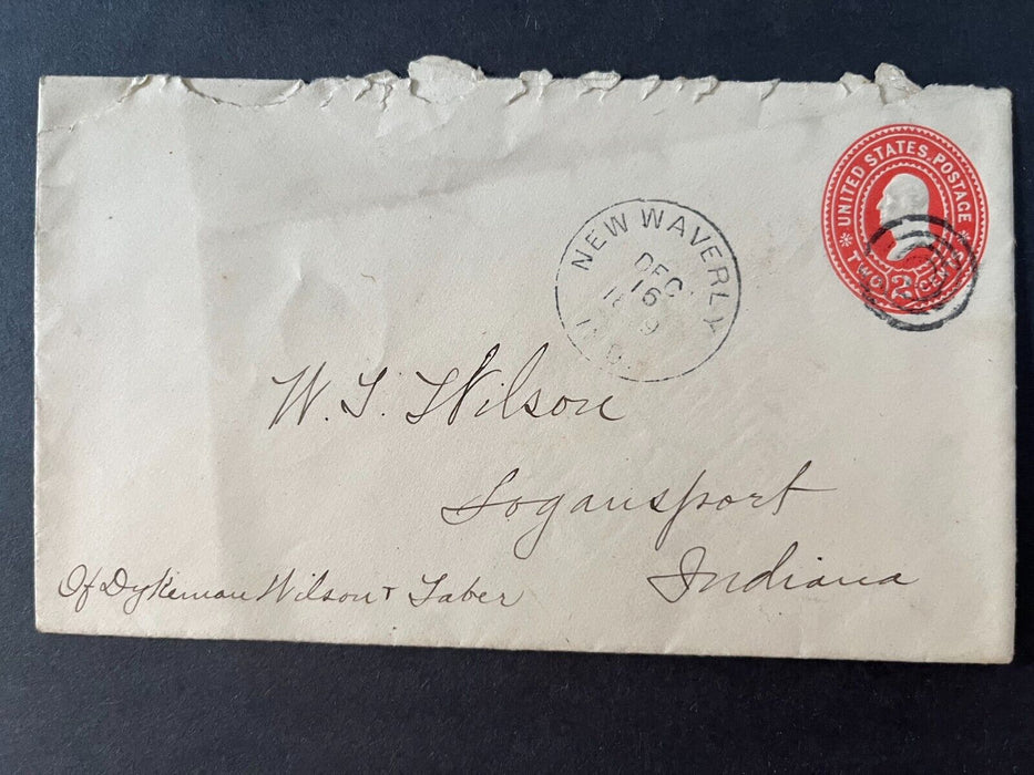 Mr. Wilson New Waverly Indiana To Logansport Target Cancel 2 Cent Cover