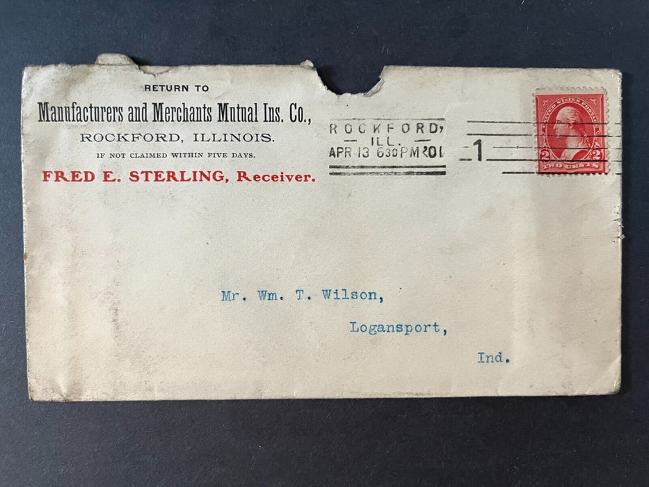 Manufacturers And Merchant Mutual Ins. Co Rockford Illinois Logansport Cover