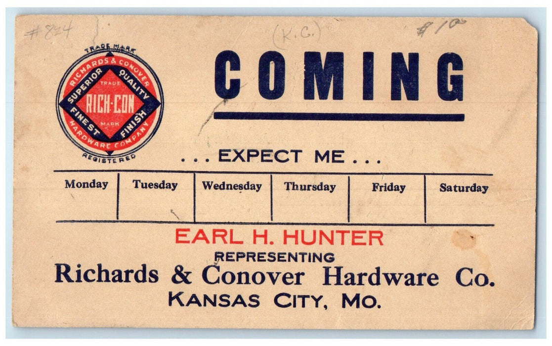 c1940's Richards & Conover Hardware Co Kansas City Missouri MO Postal Card