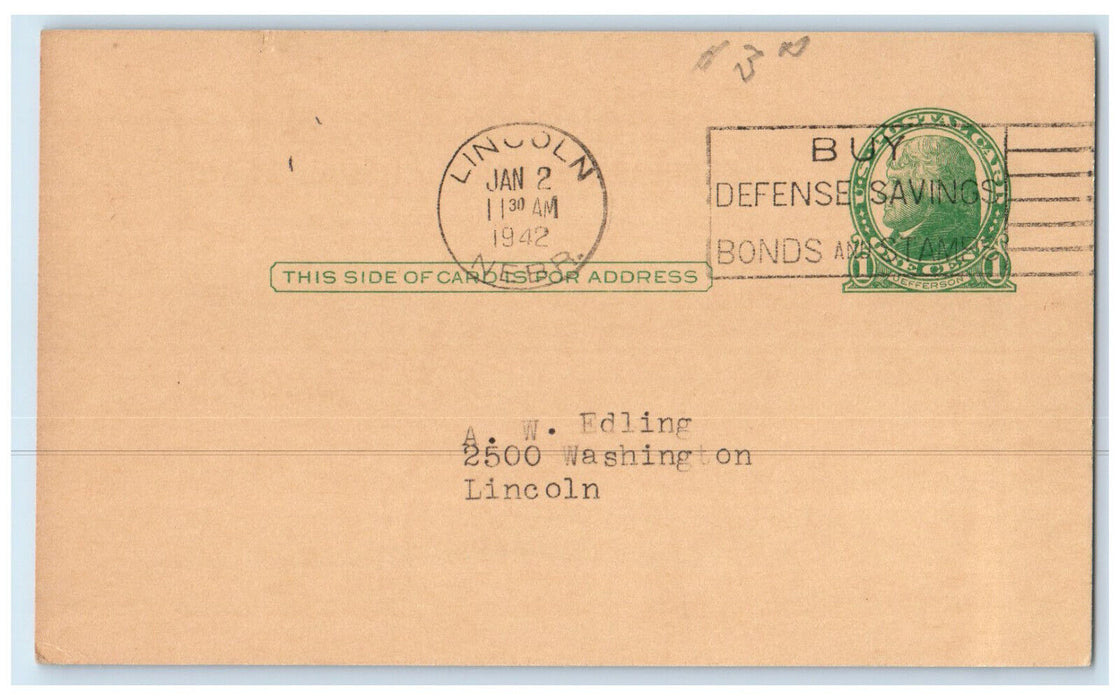 1942 Cornhuskar Kennel 237 Regular Meeting Lincoln Nebraska NE Postal Card