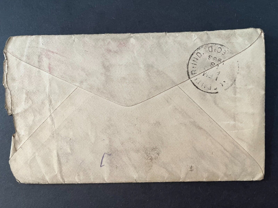 1903 Mr. Gray 114 & Walnut St. South Bend Indiana Royal Centre Flag Cancel Cover