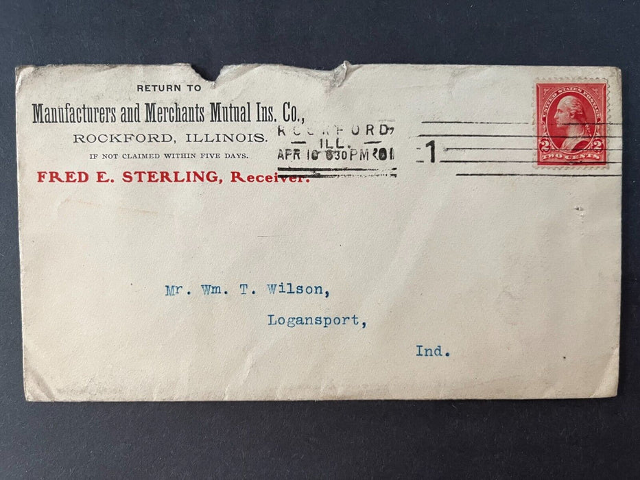 Manufactures And Merchants Mutual Ins. Co. Rockford Illinois Logansport IN Cover