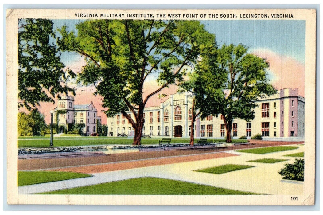 1941 Virginia Military Institute West Point South Lexington Virginia VA Postcard