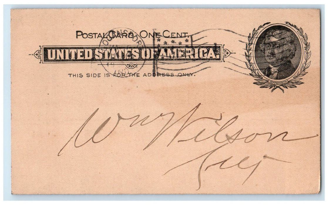 1901 The Wabash Railroad Company Logansport Indiana IN Antique Postal Card