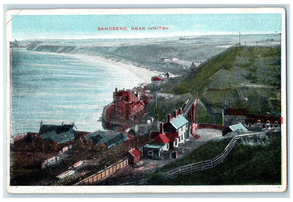 1909 Sandsend Near Whitby Yorkshire England Brady NE Antique Postcard