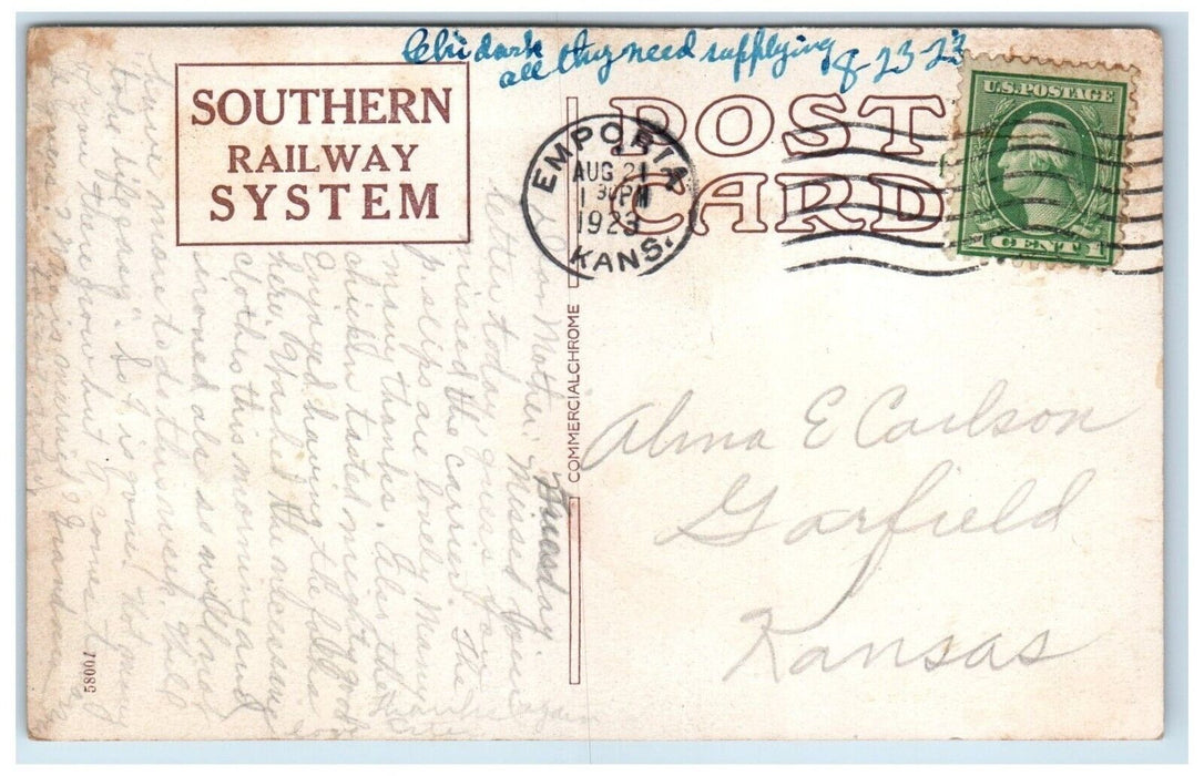 1923 Ohio River Bridge Cincinnati Ohio Southern Railway System Vintage Postcard