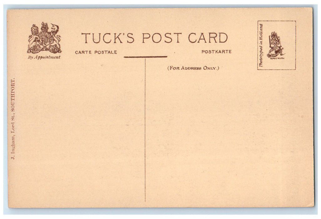 c1910 Southport New Pier Entrance England Unposted Tuck Art Postcard