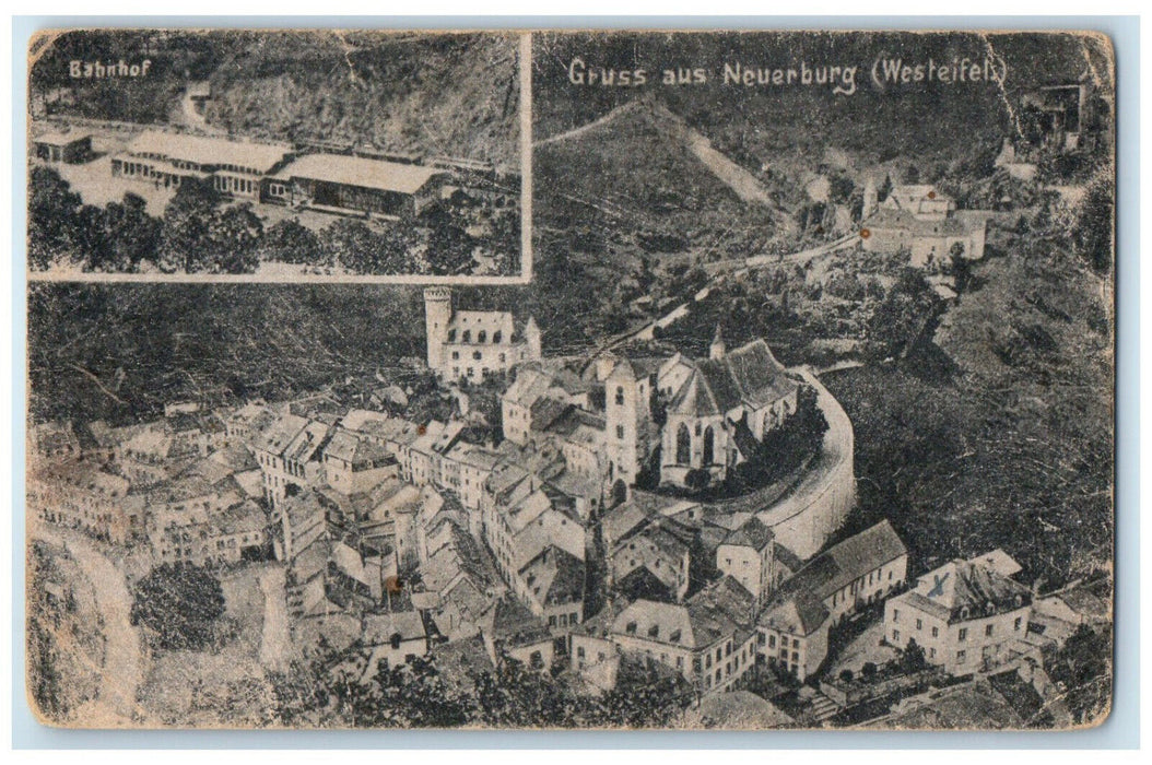 c1910 Greetings from Neuerburg (Westeifels) Germany Multiview Postcard