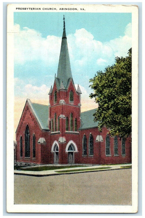 c1920 Presbyterian Church Chapel Exterior Building Abingdon Virginia VA Postcard