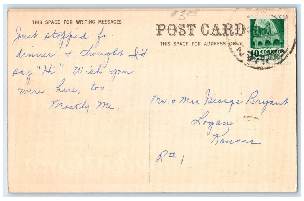 c1940's Greetings Amigo From Tijuana Mexico Big Letters Multiview Postcard