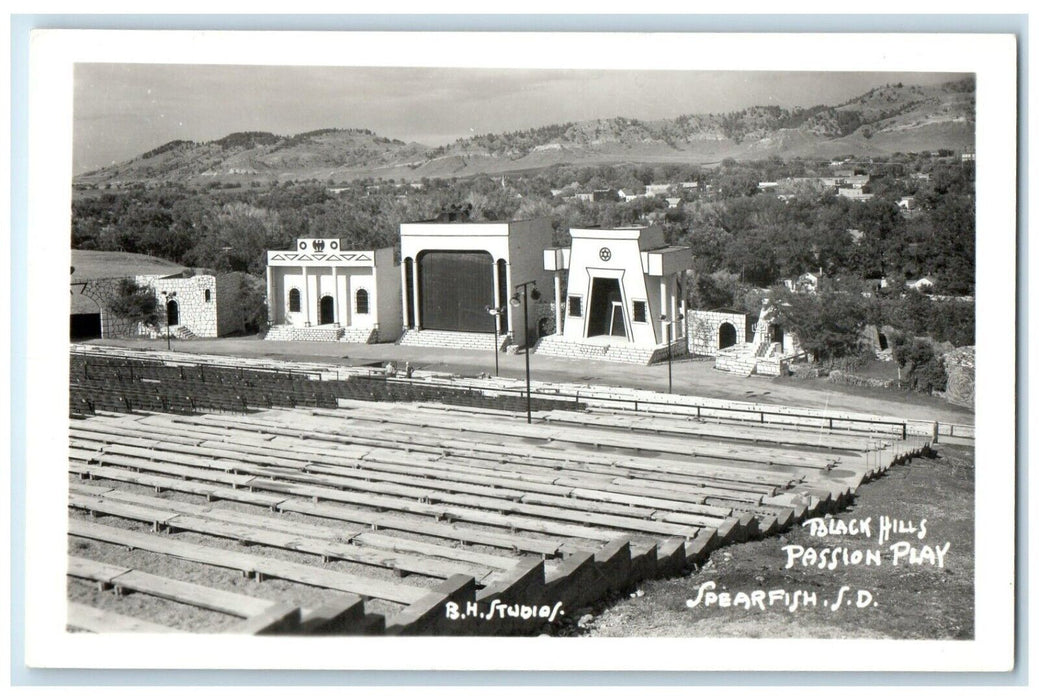 c1940's Black Hills Pasion Play Spearfish South Dakota SD RPPC Photo Postcard