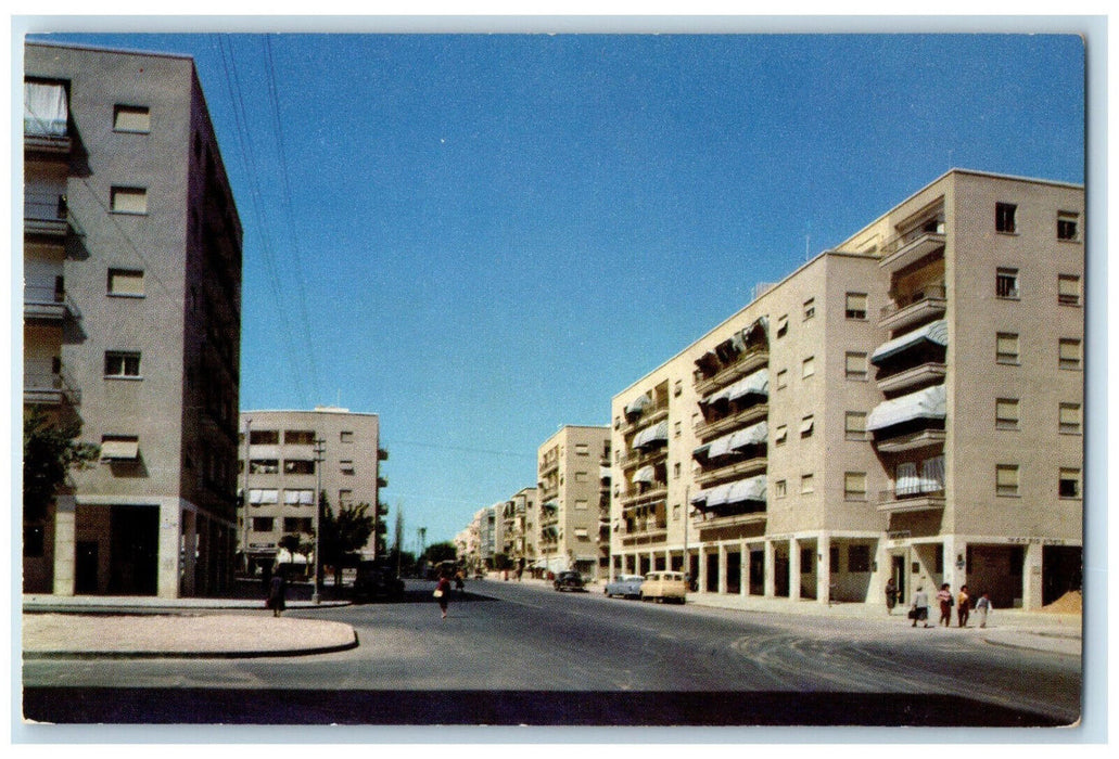 c1960's View of Frishmann Street Tel-Aviv Israel Vintage Unposted Postcard