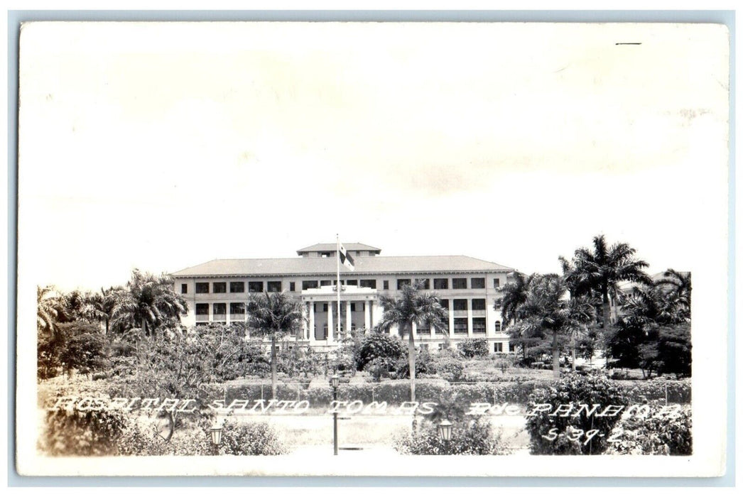 c1940's Hospital Santo Tomas Panama City Panama RPPC Photo Vintage Postcard