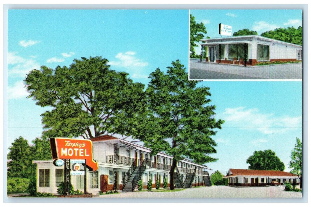 c1950's Tarpley's Motel Roadside Hope Arkansas AR Unposted Vintage Postcard