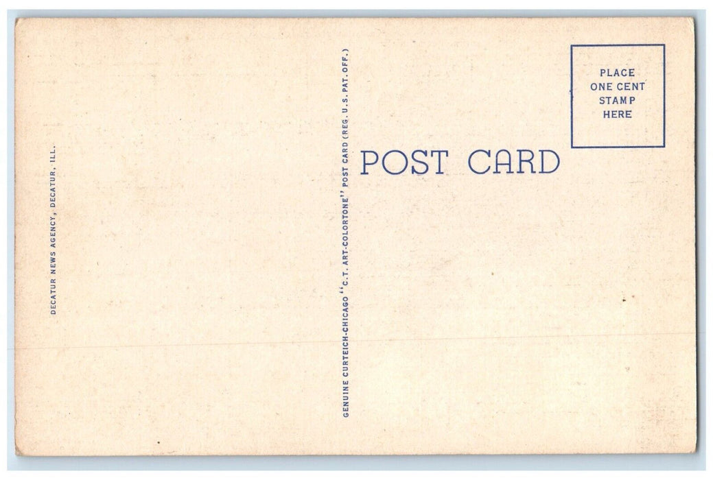 c1940 Main Building James Millikin University Exterior Decatur Illinois Postcard
