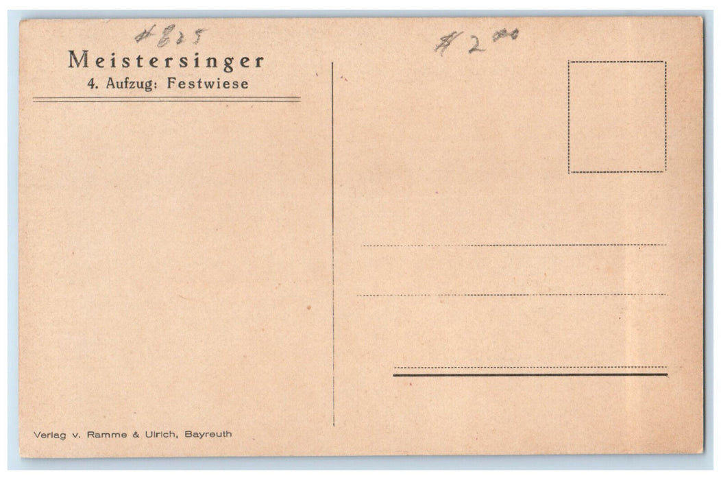 c1940s Recording of Bayreuth Buhnen Festspielhaus Decoration RPPC Photo Postcard